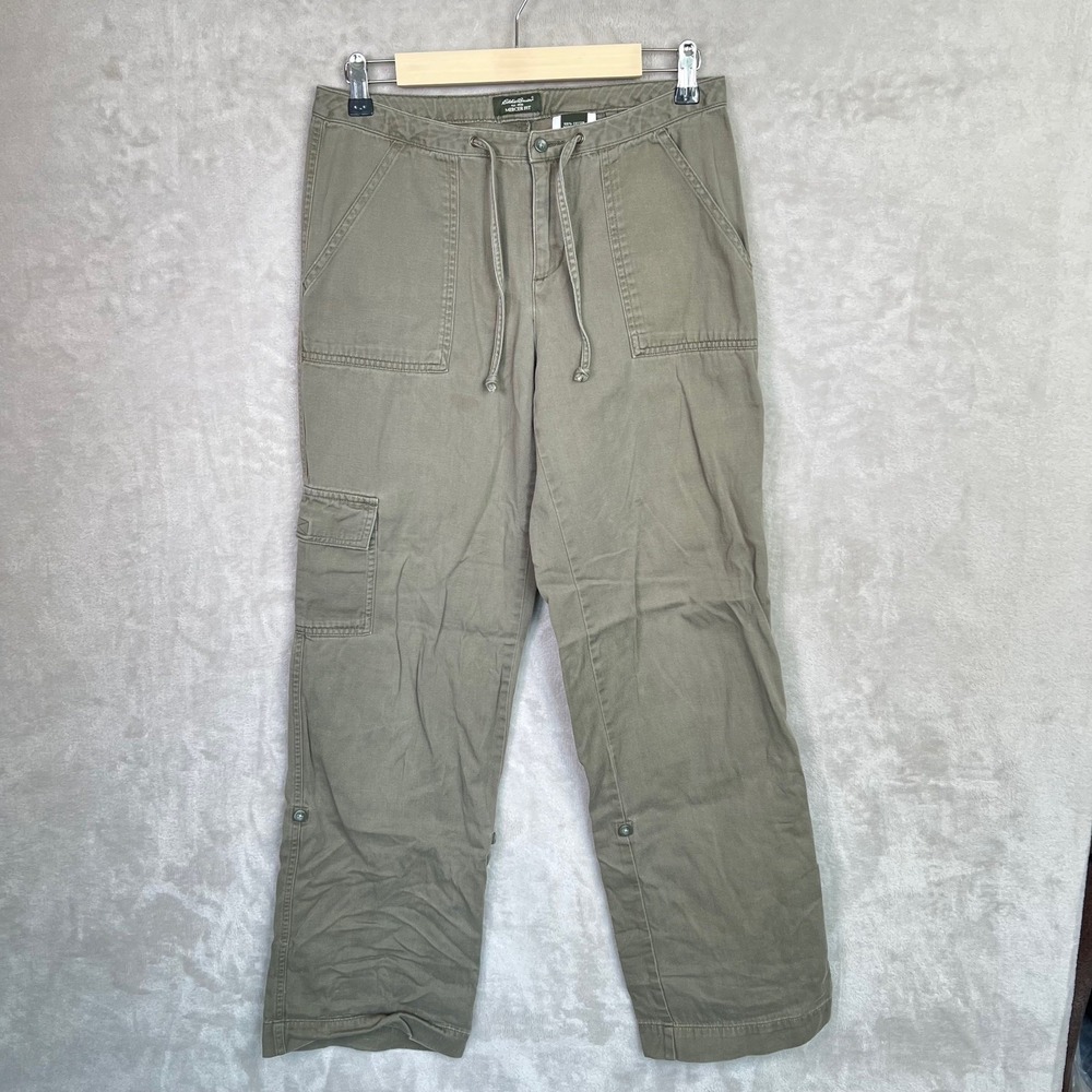Eddie Bauer Mercer Fit‎ Convertible Cargo Pants Womens 4 Green Utility Pockets